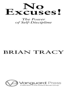 No Excuses The Power of Self-Discipline (Tracy, Brian) (z-lib.org)