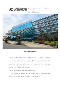 Zhejiang Kende Mechanical & Electrical Co., Ltd