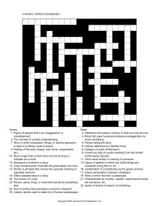 Literary Term Crossword