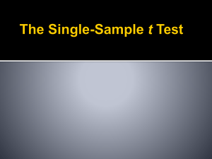 single sample t test