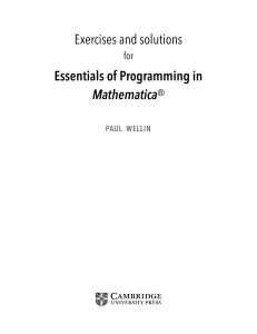mathematica exercises and solutions