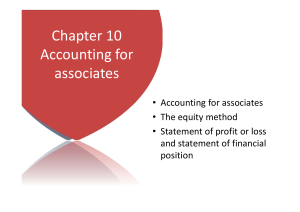 Chapter 9 Accounting for associates