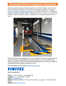 Automated Vehicle Inspection Equipment