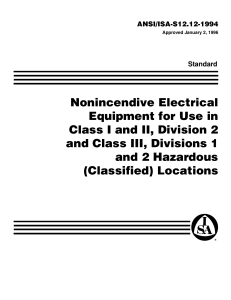 Nonincendive Electrical Equipment for Us