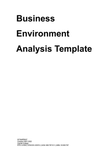 Business Environment Analysis Template