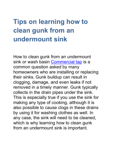 Tips on learning how to clean gunk from an undermount sink