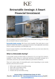 Retractable Awnings A Smart Financial Investment
