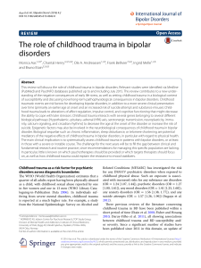 The role of childhood trauma in bipolar disorders