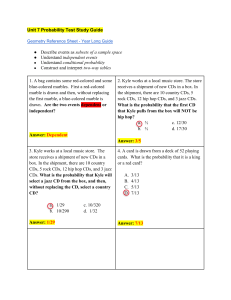 Unit 7 Probability Test Study Guide - SG Geom A