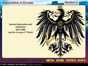 Lesson 1 German Unification 1806-1871
