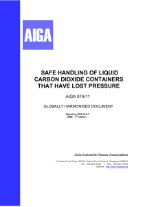 AIGA 074 11 Safe handling of CO2 containers that have lost pressure Reformated Jan 12