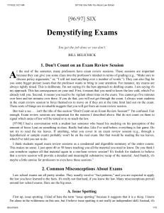 Demystifying Exames - Sh t No One Tells You About Law School