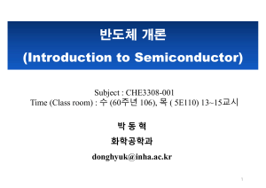 Semiconductor Lecture 25 (Nov. 30, 2022) (1)