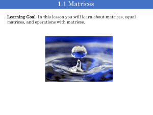 1.1 Matrices