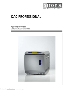 dac professional operating instructions 