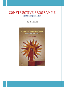 Constructive Programme- M.K. Gandhi.