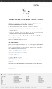 AirPods Pro Service Program for Sound Issues - Apple Support