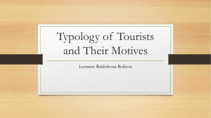 Typology of tourists and their motives 