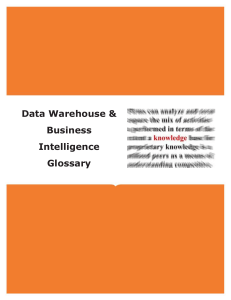 Datawarehouse and Business Intelligence Glossary