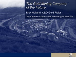 The Gold mining company of the Future