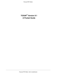 TOGAF Version 9 1 A Pocket Guide