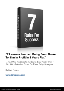 7 rules for success