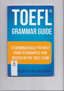 TOEFL Grammar Guide