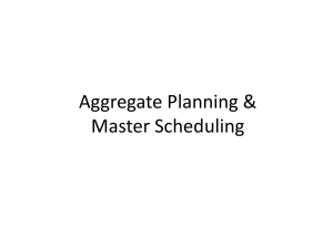 Aggregate Planning & Master Scheduling (1)