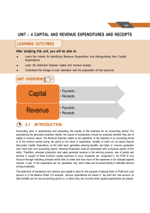 Capital and revenue expenditure Syllabus