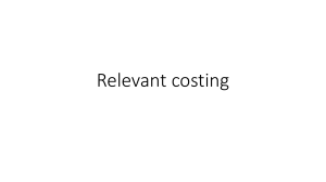 Relevant costing
