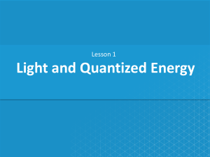 CA Lesson 1 Light+and+Quantized+Energy