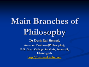 Branches of  ofPhilosophy (1)