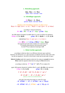 Basic QM-equations