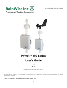 PVMet 500 User Guide