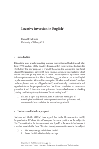 Locative Inversion in English