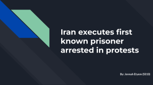 Iran executes first known prisoner arrested in protests