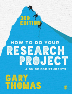 How To Do Your Research Project - 3rd Edition by Gary Thomas