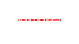 Chemical Reactor Engineering 1