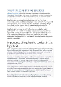 What is Legal Typing Services