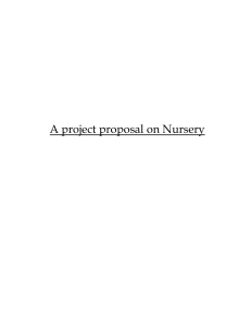 4. A Project Proposal on Nursery