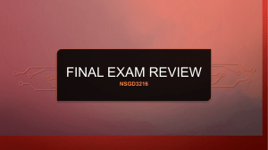 3216 Final Exam Review Summer 2022