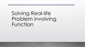 Solving Real-life Problem involving Function