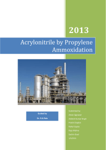 Acrylonitrile Production by Propylene Am