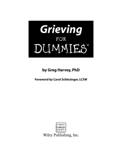 Grieving for Dummies Book