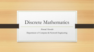 Discrete Mathematics - Ahmad Alzoubi 01