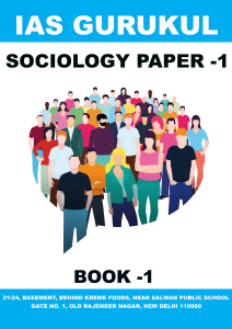 sociology for UPSC CSE