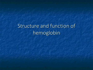 Lect5 HemoglobinStructure