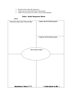 AV Response Sheet