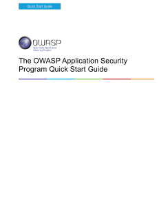 OWASP Quick Start Guide