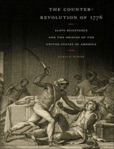 The Counter-Revolution of 1776  Slave Resistance and the Origins of the United States of America